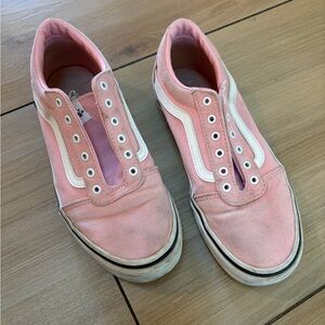 Girls Vans Pink Canvas Sneakers